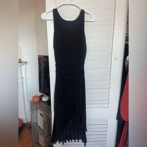 Hello Molly Black Asymmetrical Backless Dress